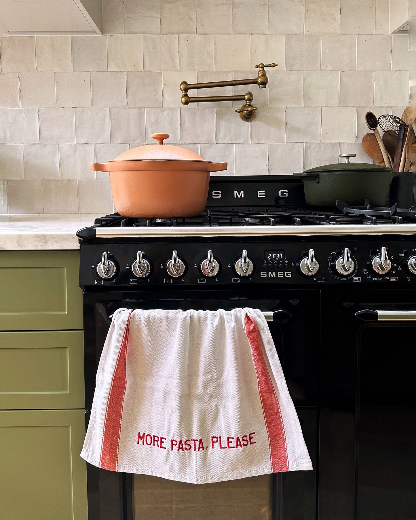 "MORE PASTA, PLEASE" Tea Towel