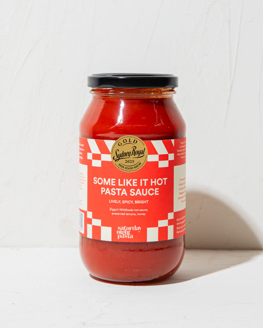 Jar of Southern Pride Pasta Sauce on a white background