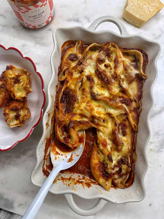 Baked Eggplant and Ricotta Shells