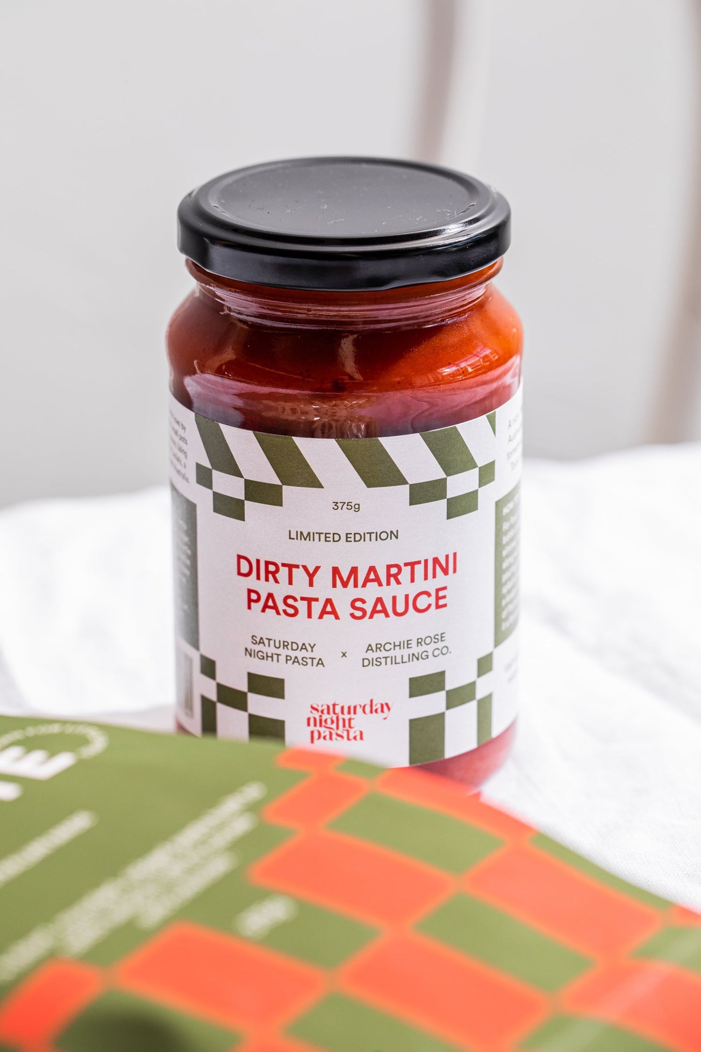 Dirty Martini Pasta Sauce x Pipette Dried Pasta